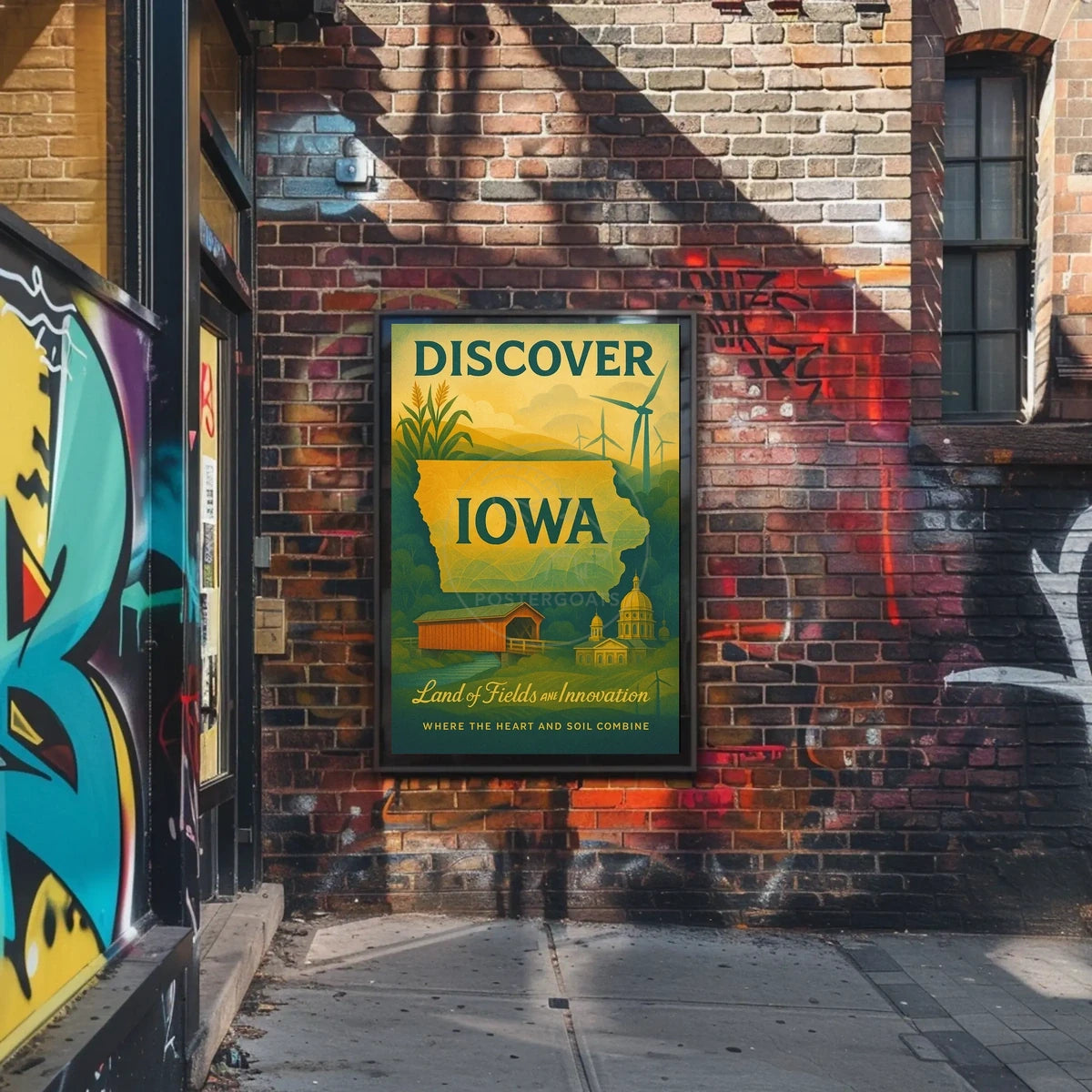 Discover Iowa: Vintage Travel Poster