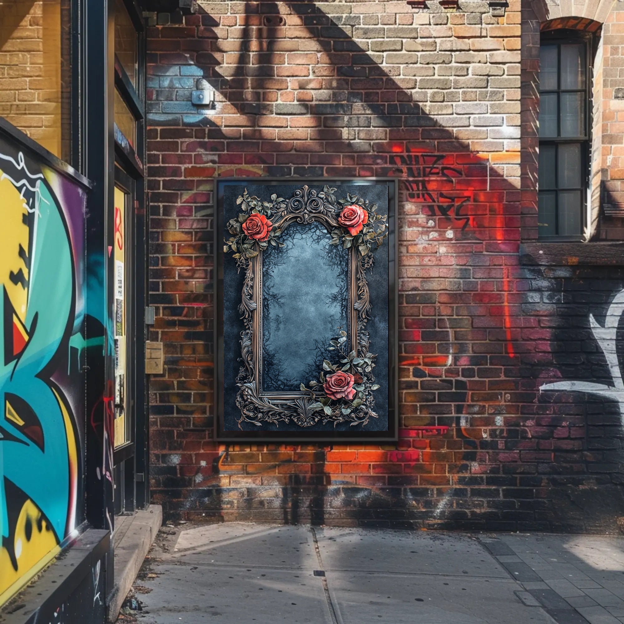 Ornate Floral Frame Poster