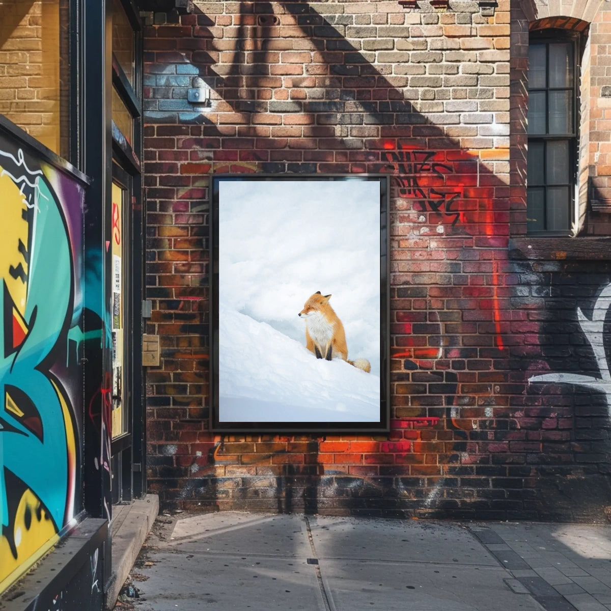 Tranquil Fox in Snow Poster