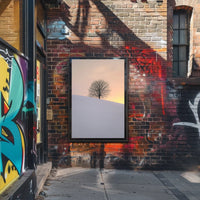 Winter Serenity Minimalist Landscape Art Poster