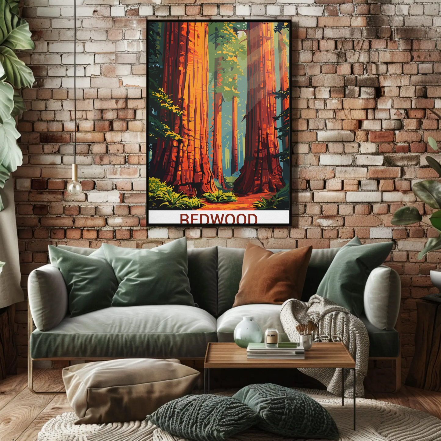 Redwood National Park California Forest Travel Poster