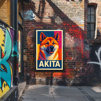 Akita Portrait Poster
