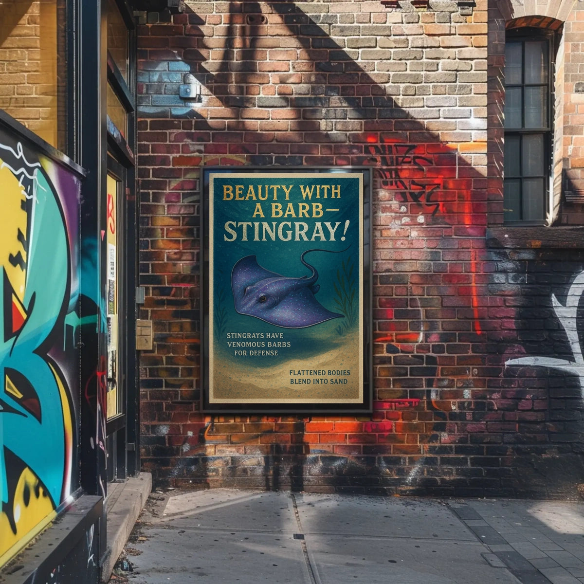 Beauty with a Barb Stingray Poster