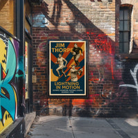 Lightning in Motion Jim Thorpe Poster