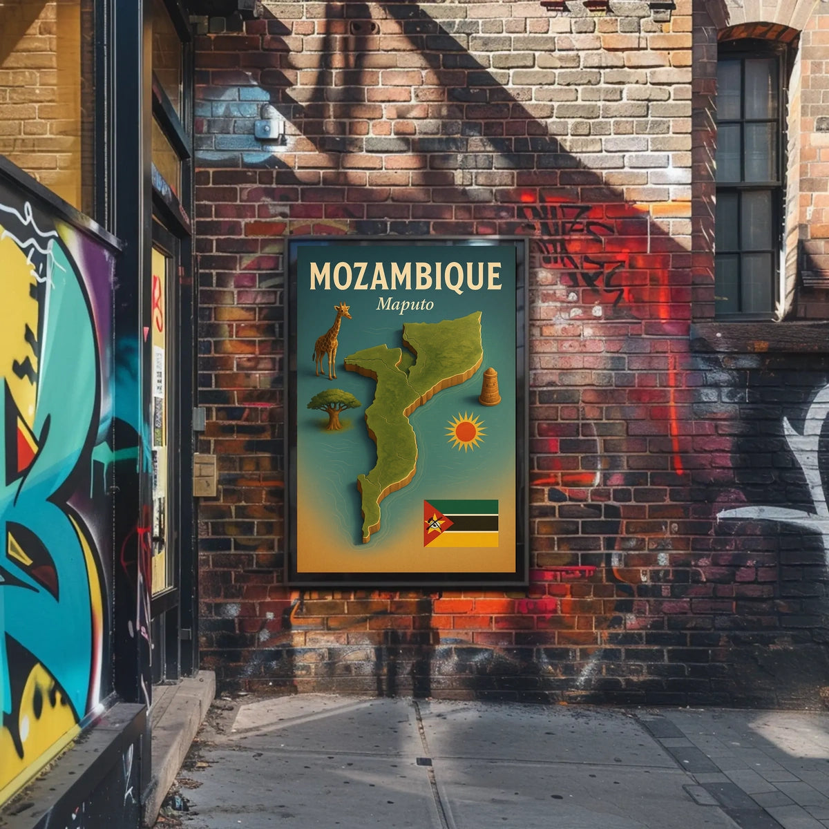 Mozambique Travel Poster