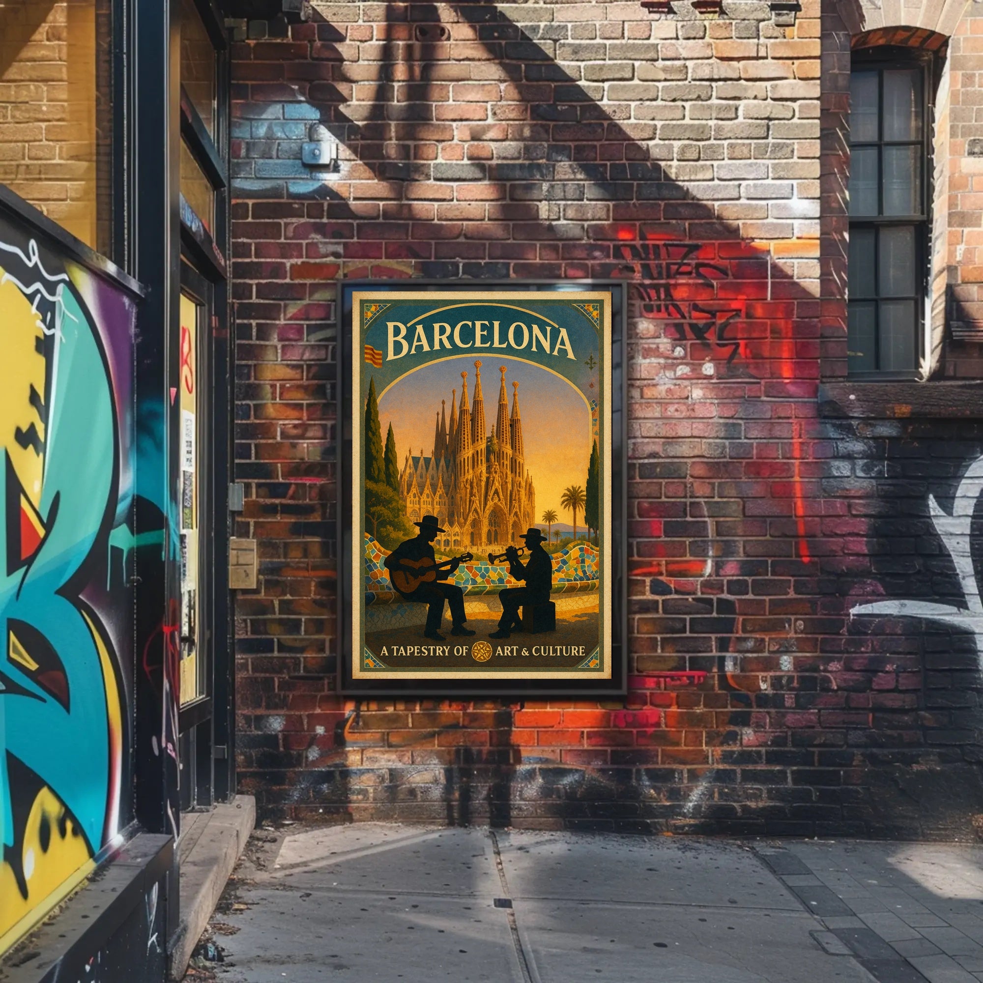 Barcelona Vibrance: A Cultural and Heritage Poster