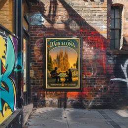 Barcelona Vibrance: A Cultural and Heritage Poster