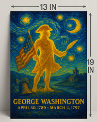George Washington Patriotic Vintage Historical Poster