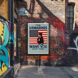 The U.S. Marines Recruitment Poster PosterGoat