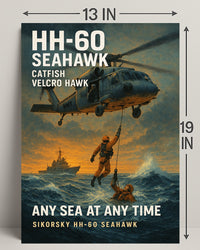 HH60 Seahawk  Any Sea at Any Time Poster PosterGoat