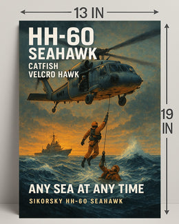 HH60 Seahawk  Any Sea at Any Time Poster PosterGoat