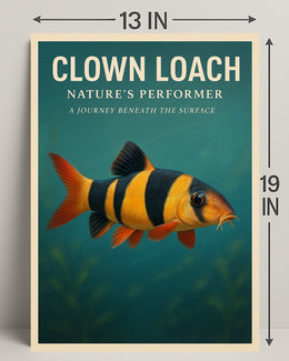 Clown Loach Nature's Performer Wall Art PosterGoat