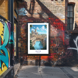 Historic Bath, England Travel Poster PosterGoat