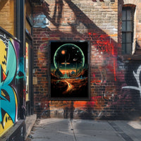 Futuristic Cosmic Landscape Poster