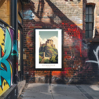 Edinburgh Castle Illustration Poster PosterGoat