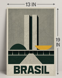 Brasil Modernist Architecture Wall Art Print PosterGoat