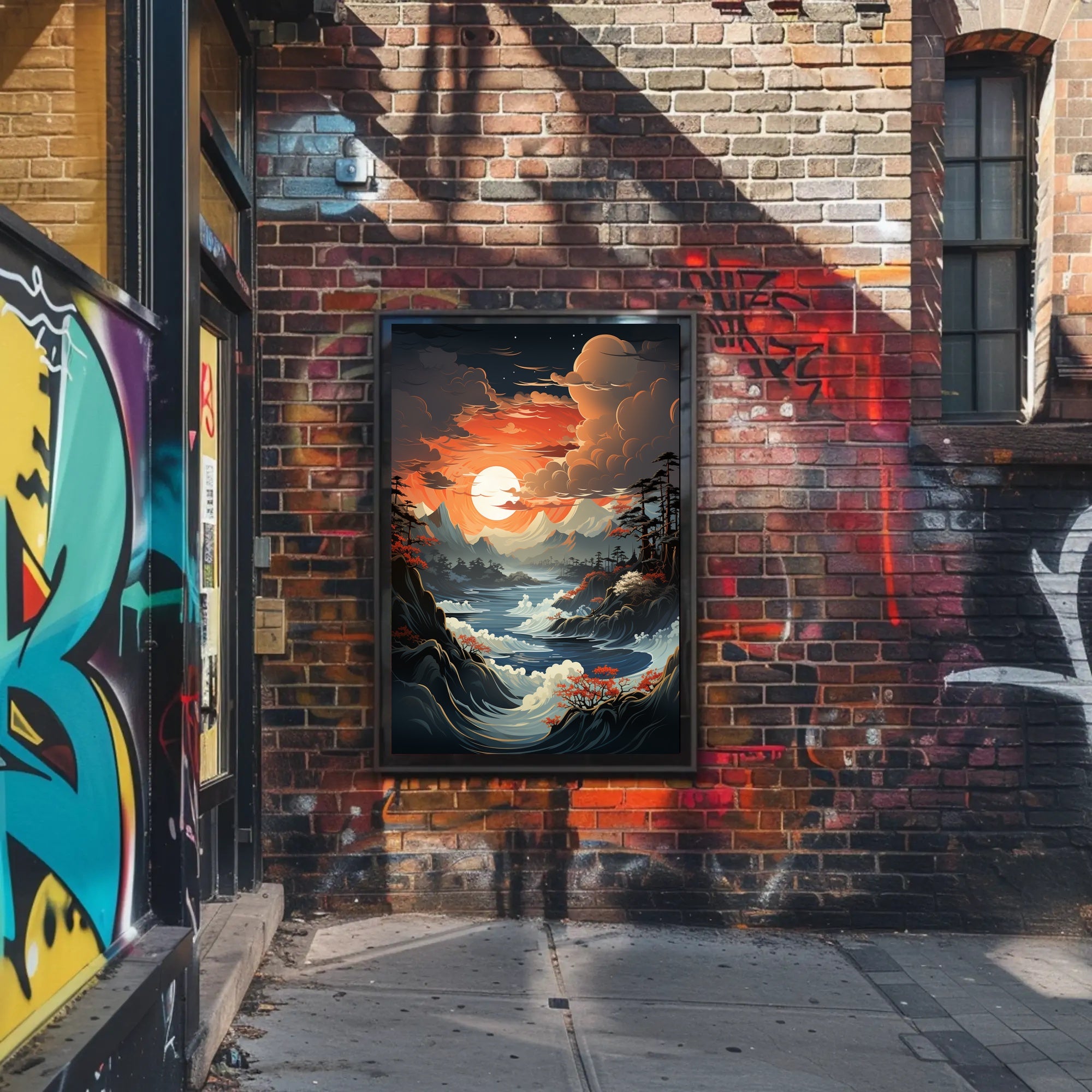 Serene Sunset Over Majestic Waters Poster PosterGoat