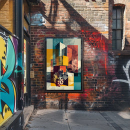 Abstract Geometric Landscape Abstract Poster