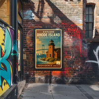 Explore Rhode Island The Ocean State Poster