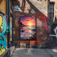 Vibrant Coastal Sunset Poster PosterGoat