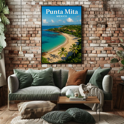 Punta Mita Mexico Coastline Villas Travel Poster