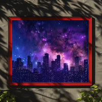 Cityscape Under the Stars Poster