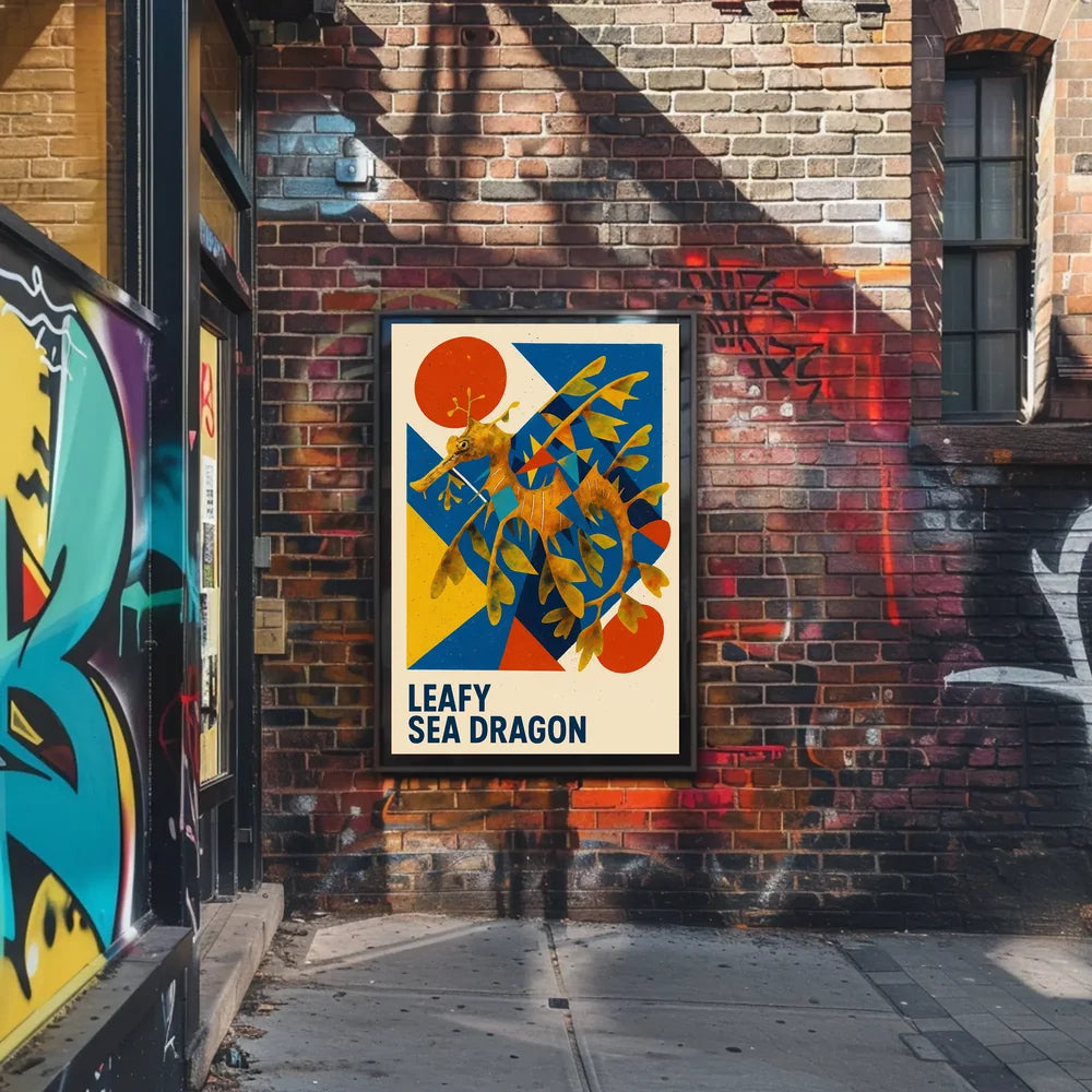 Leafy Sea Dragon Marine Life Art Poster