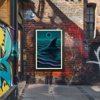 Shark In The Waves Poster