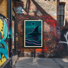 Shark In The Waves Poster
