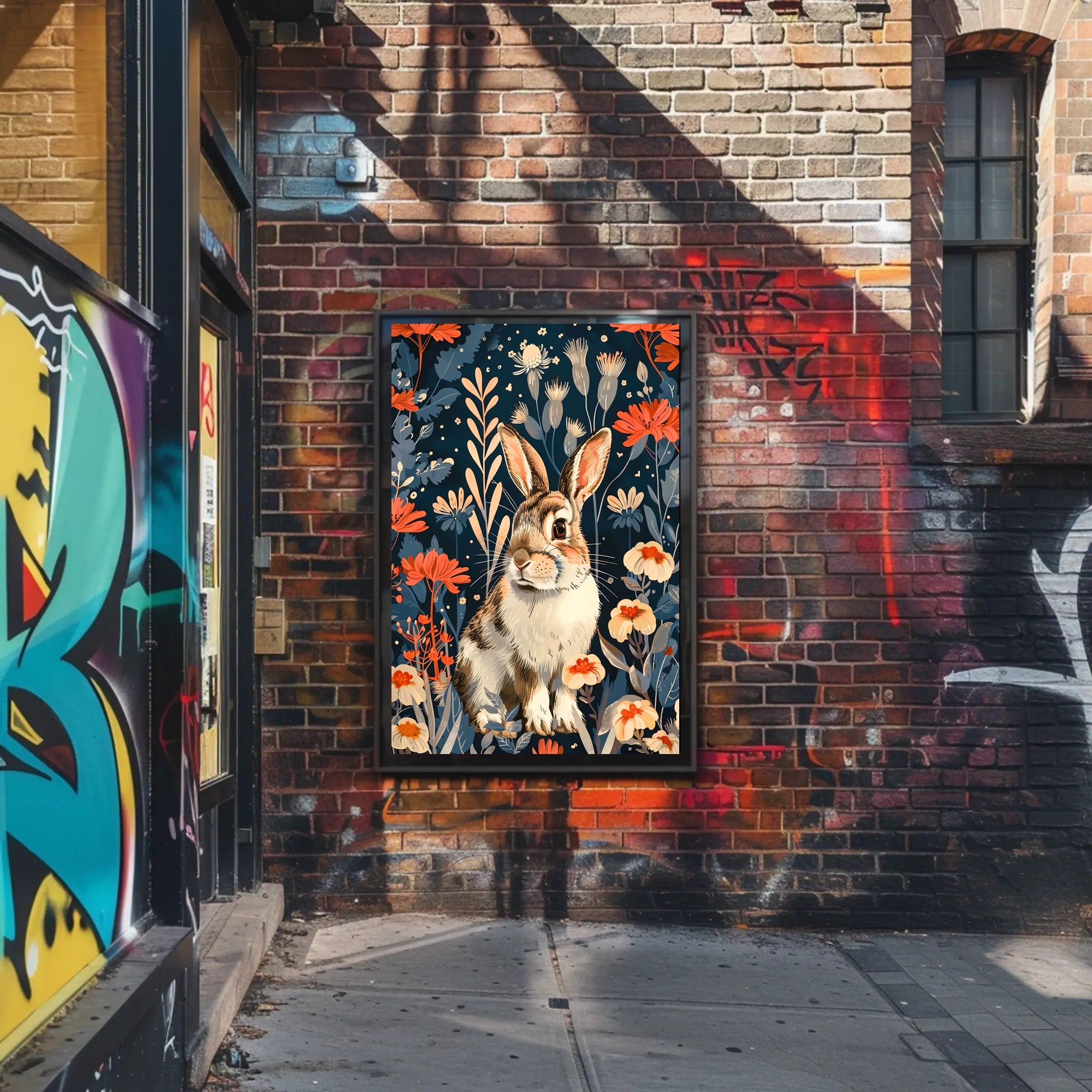 Enchanted Garden Rabbit William Morris Art Poster