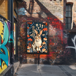 Enchanted Garden Rabbit William Morris Art Poster