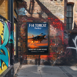 F-14 Tomcat Wings Out, Claws Ready Poster PosterGoat
