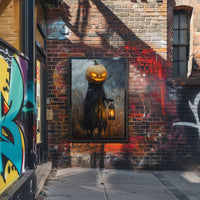 Haunting Pumpkin Lantern Fantasy or Mythology Poster