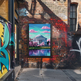 Serene Spring at the Monument Poster