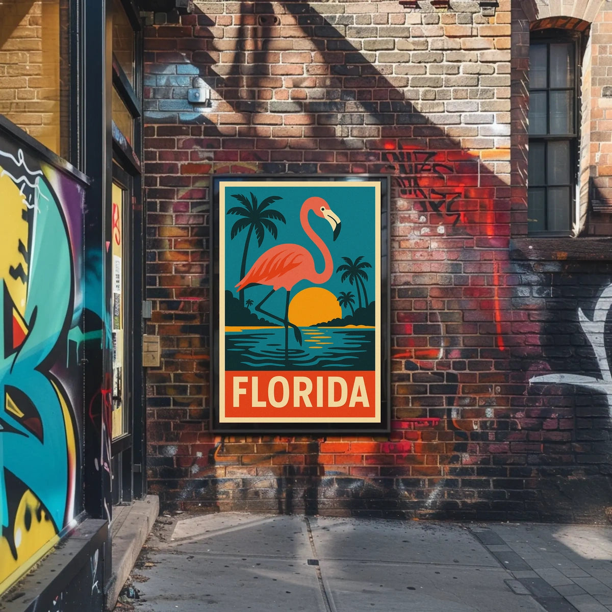 Florida Flamingo Poster