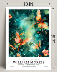 William Morris Inspired Art Nouveau Floral Artistic Poster