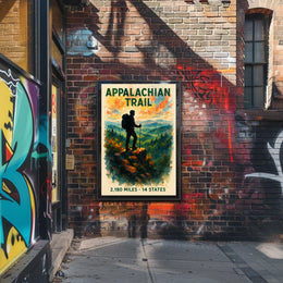 Appalachian Trail Watercolor Adventure Poster Print