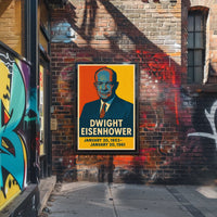 Eisenhower Vintage Pop Art Patriot History Poster