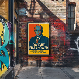 Eisenhower Vintage Pop Art Patriot History Poster