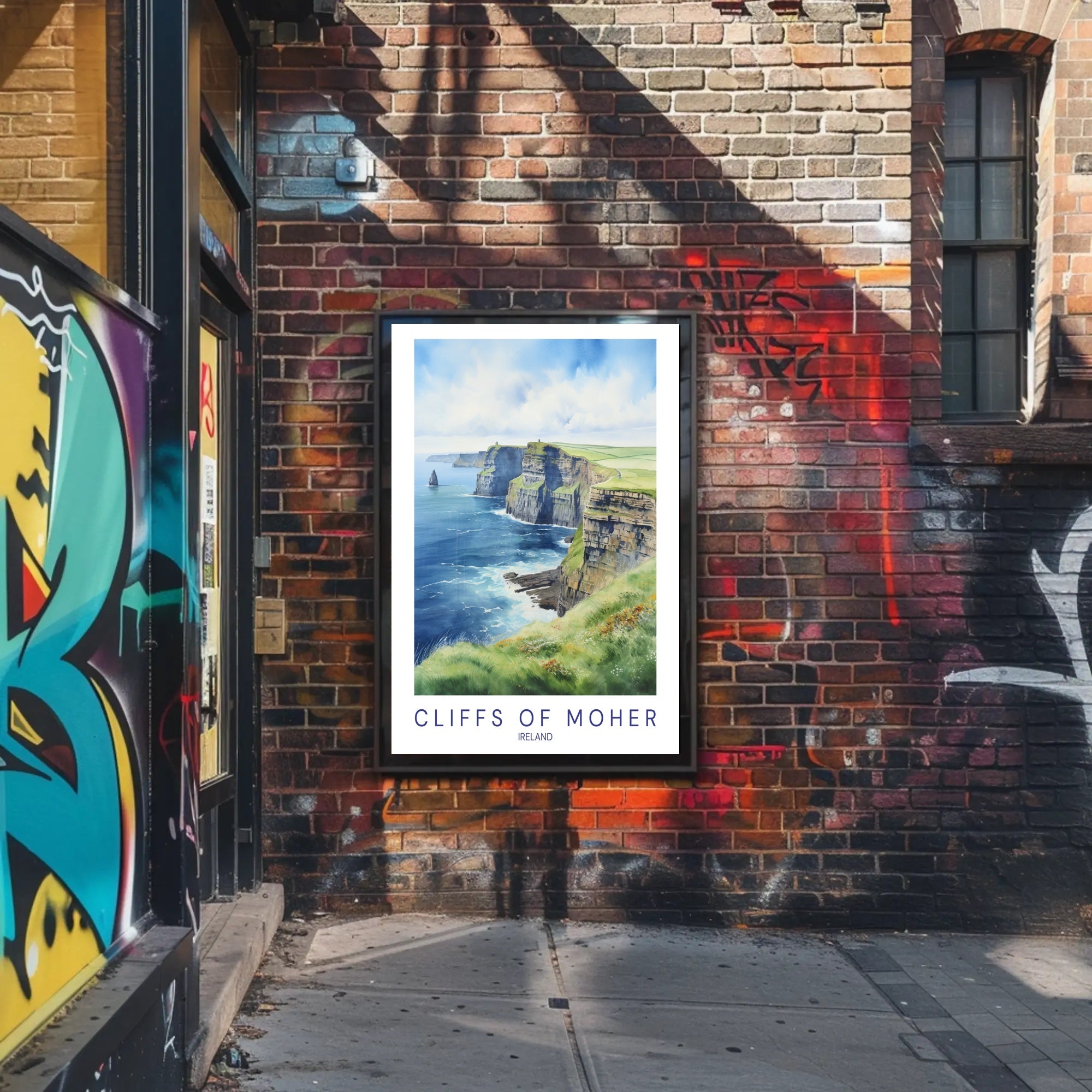 Cliffs of Moher Travel Poster for Tranquil Irish Escape PosterGoat