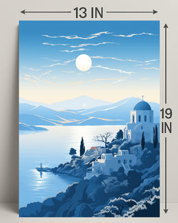 Tranquil Mediterranean Landscape Poster PosterGoat
