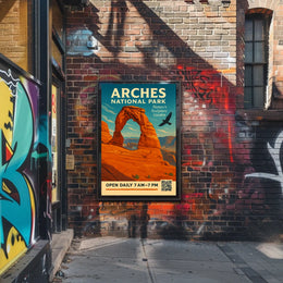 Arches National Park Vintage Travel Poster Print