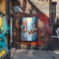 Cityscape Reflections Poster PosterGoat