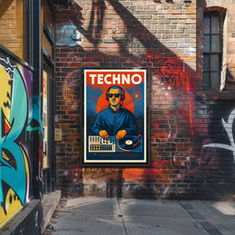 Techno Vibes Poster PosterGoat