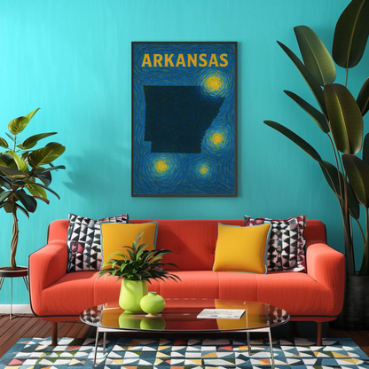 Arkansas Starry Night Poster