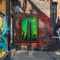 Abstract Urban Skyline Poster