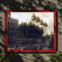 Elegant 18th-Century Garden Scene Cultural Heritage Poster