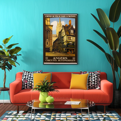 Paris Les Sables D'Olonne Vintage Travel Poster