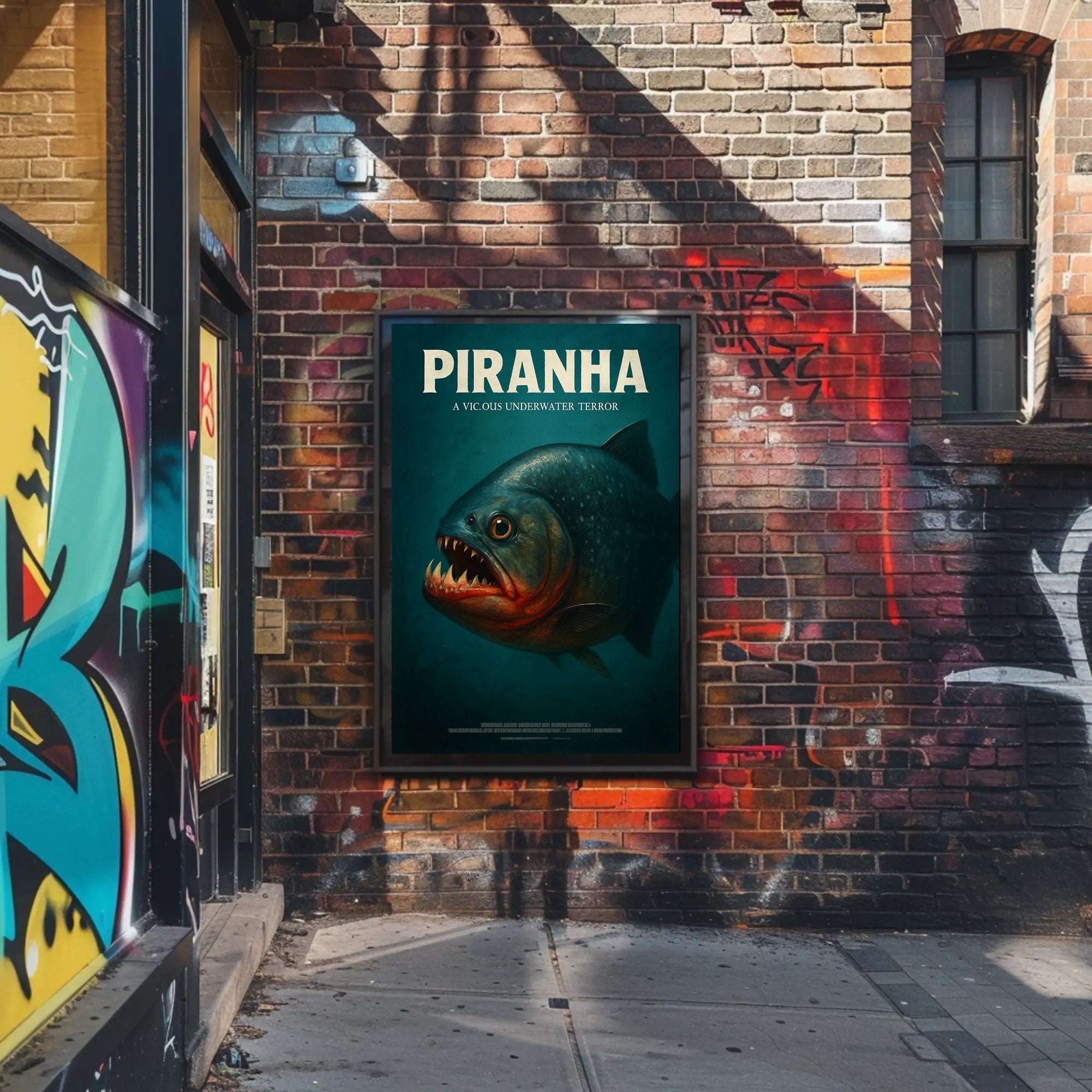 Piranha A Vicious Underwater Terror Poster