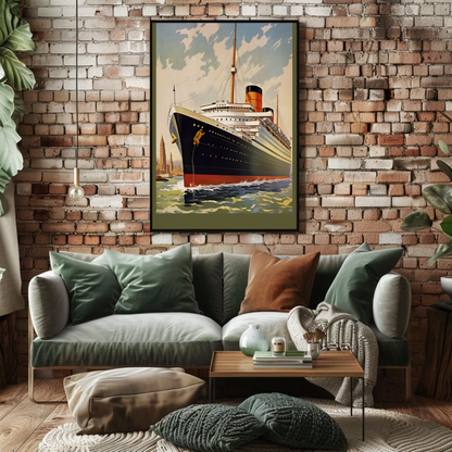 Ocean Liner Venice Skyline Maritime Poster Travel Poster